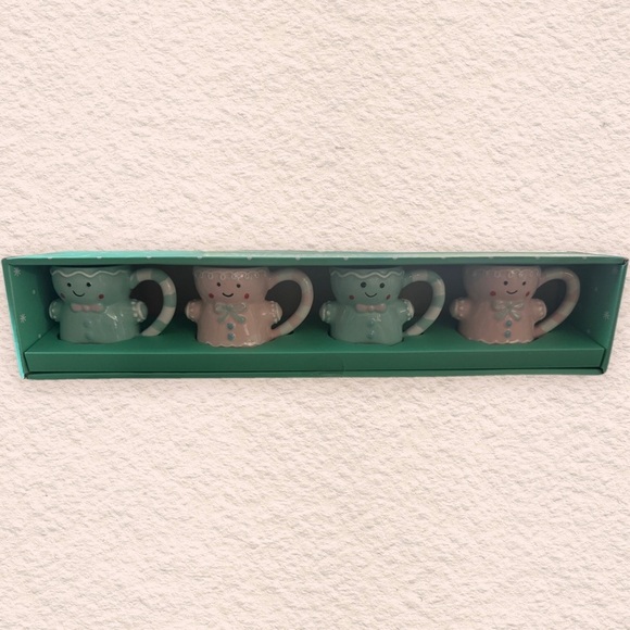 Lang espresso Ginger Bread Pastel Colors cups set of 4 Hand Painted - Picture 2 of 9